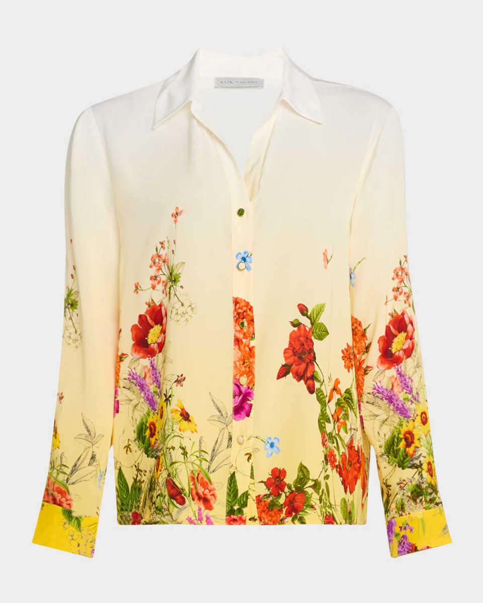 The Tinsley Ombre Floral-Print Blous